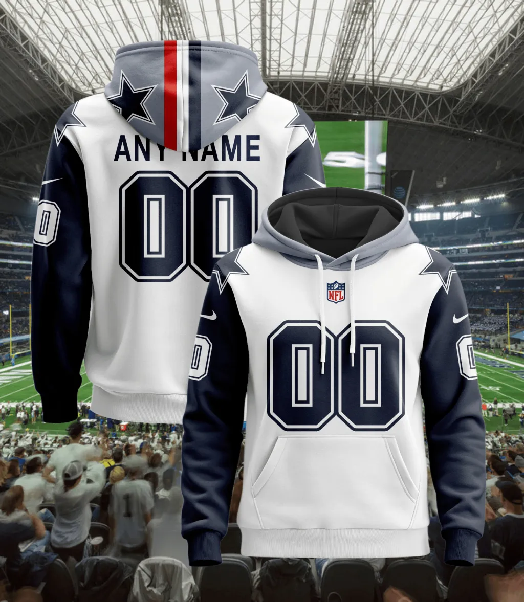 Custom Dallas Cowboys Football Hoodie Jersey For Fans