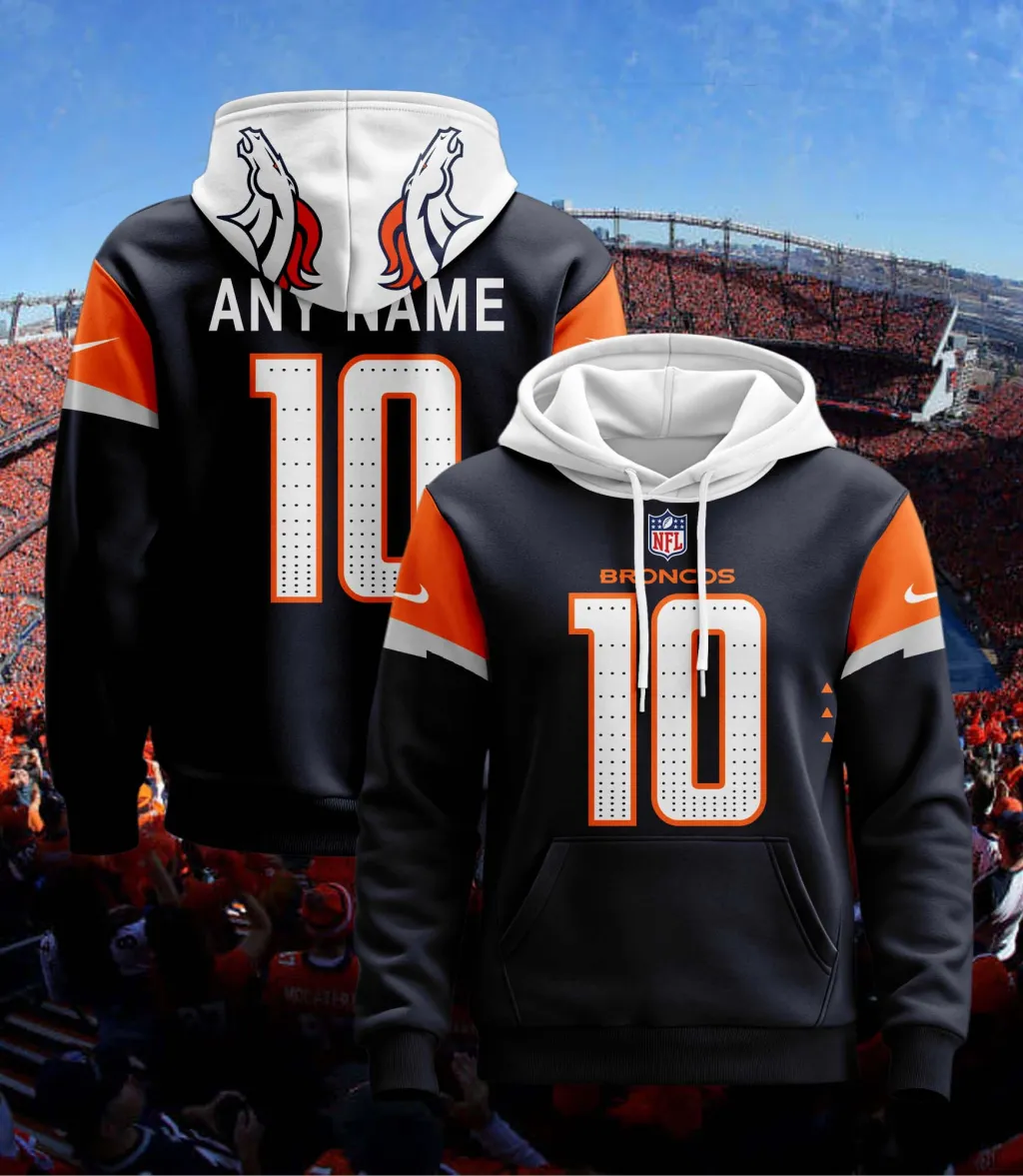 Custom Denver Broncos Football Hoodie Jersey Style