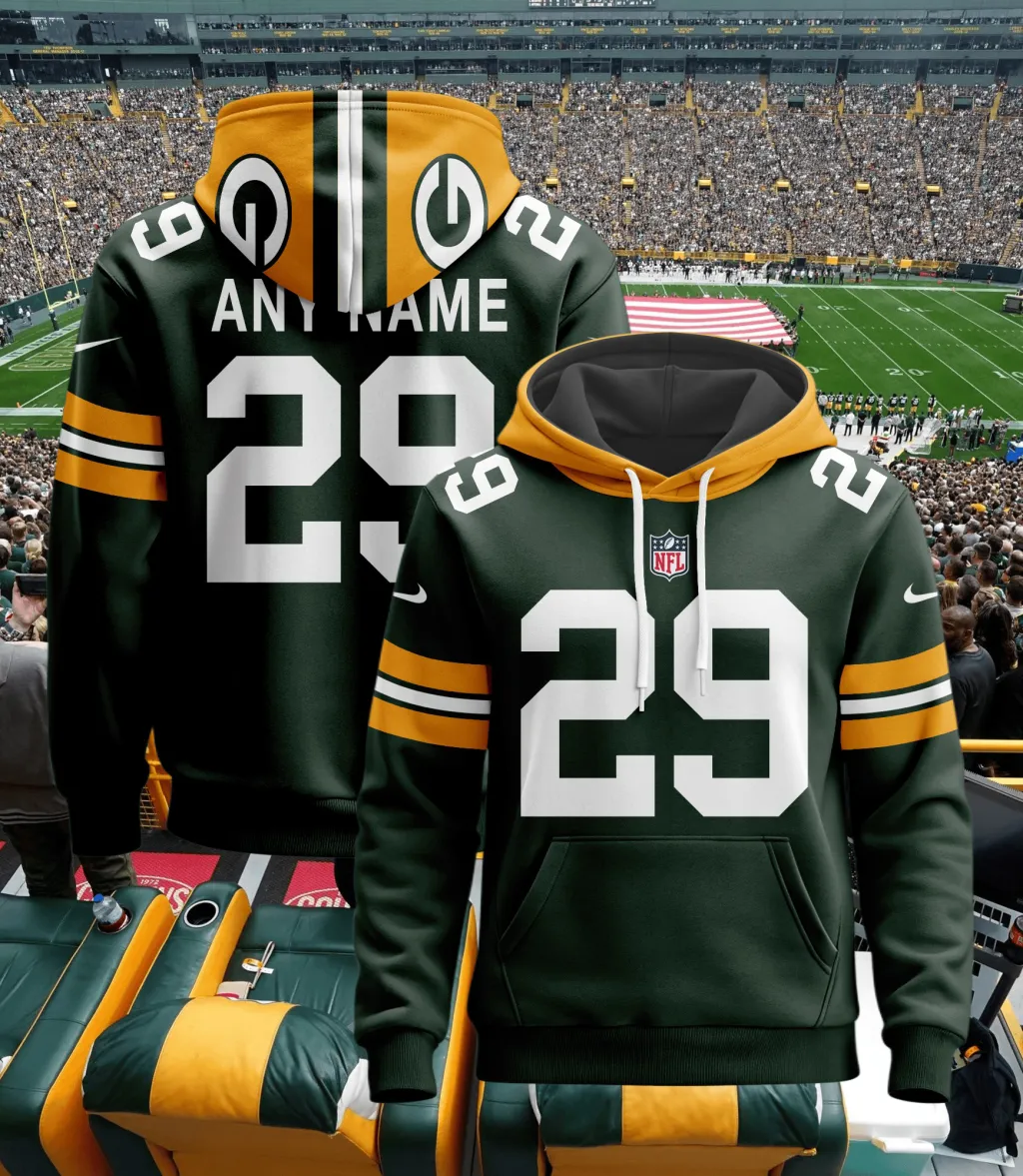 Custom Green Bay Packers Football Hoodie Jersey For Fans