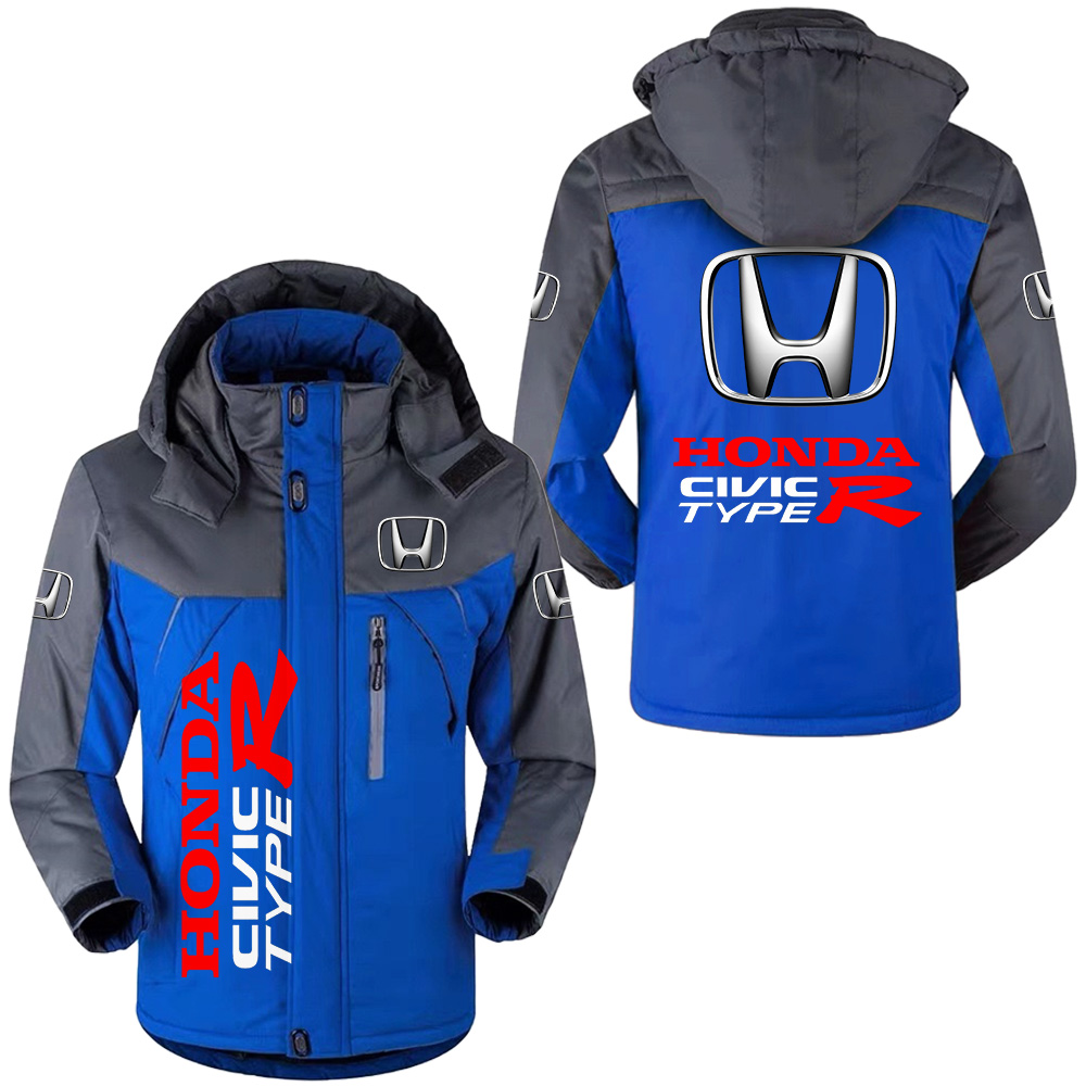 Custom Honda Civic Type R Windbreaker Ski Jacket With Hood And Logo