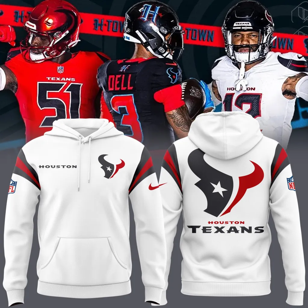 Custom Houston Texans Football Hoodie Jersey – Personalized Football Fan Gear