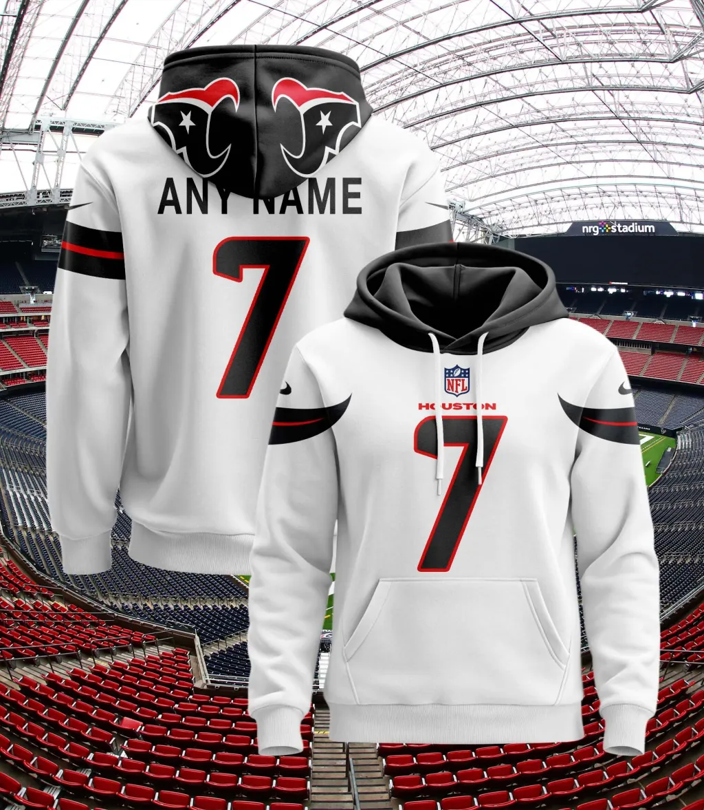 Custom Houston Texans Football Hoodie Jersey – Personalized Football Fan Gear