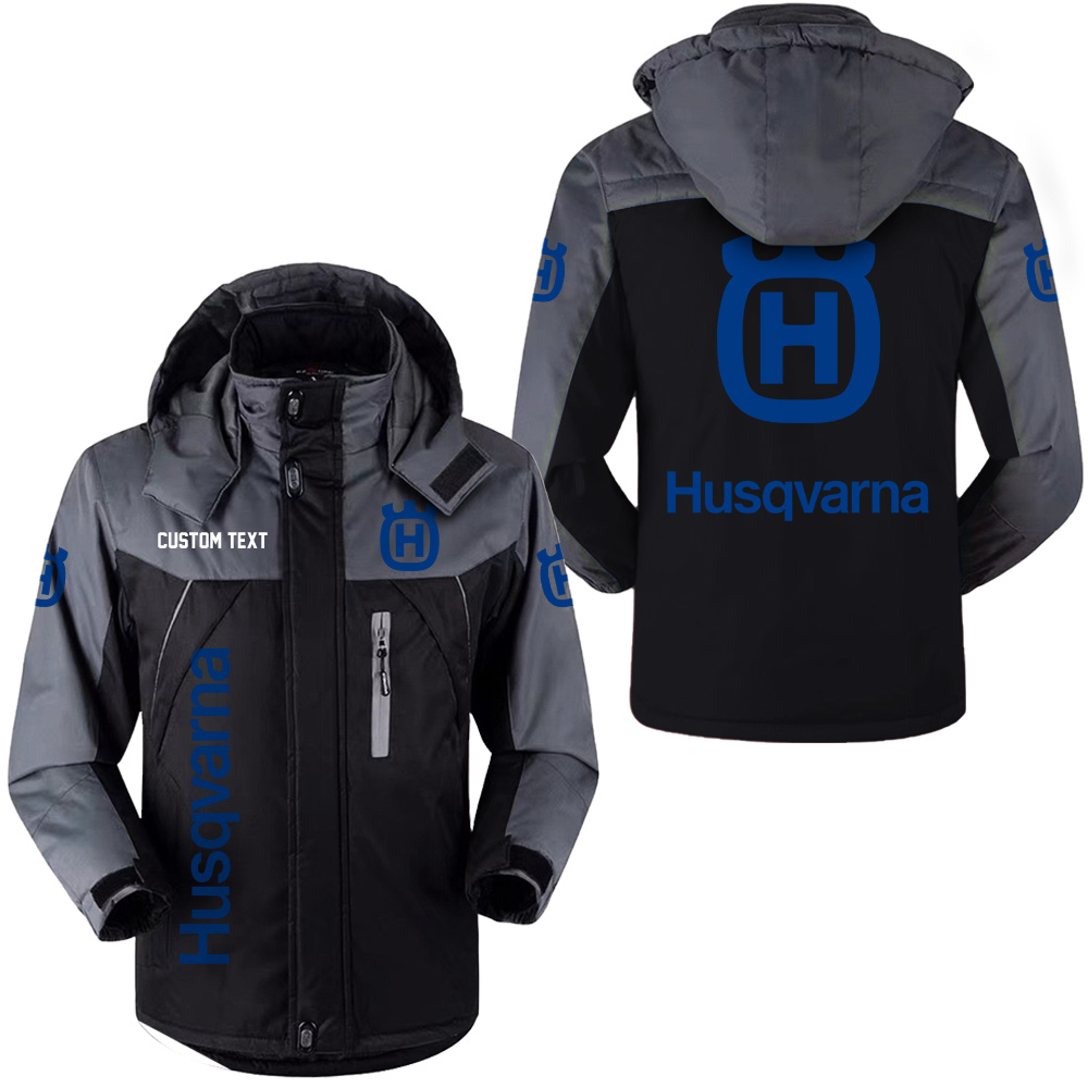 Custom Husqvarna Ski Jacket With Hood – Personalize Name & Logo