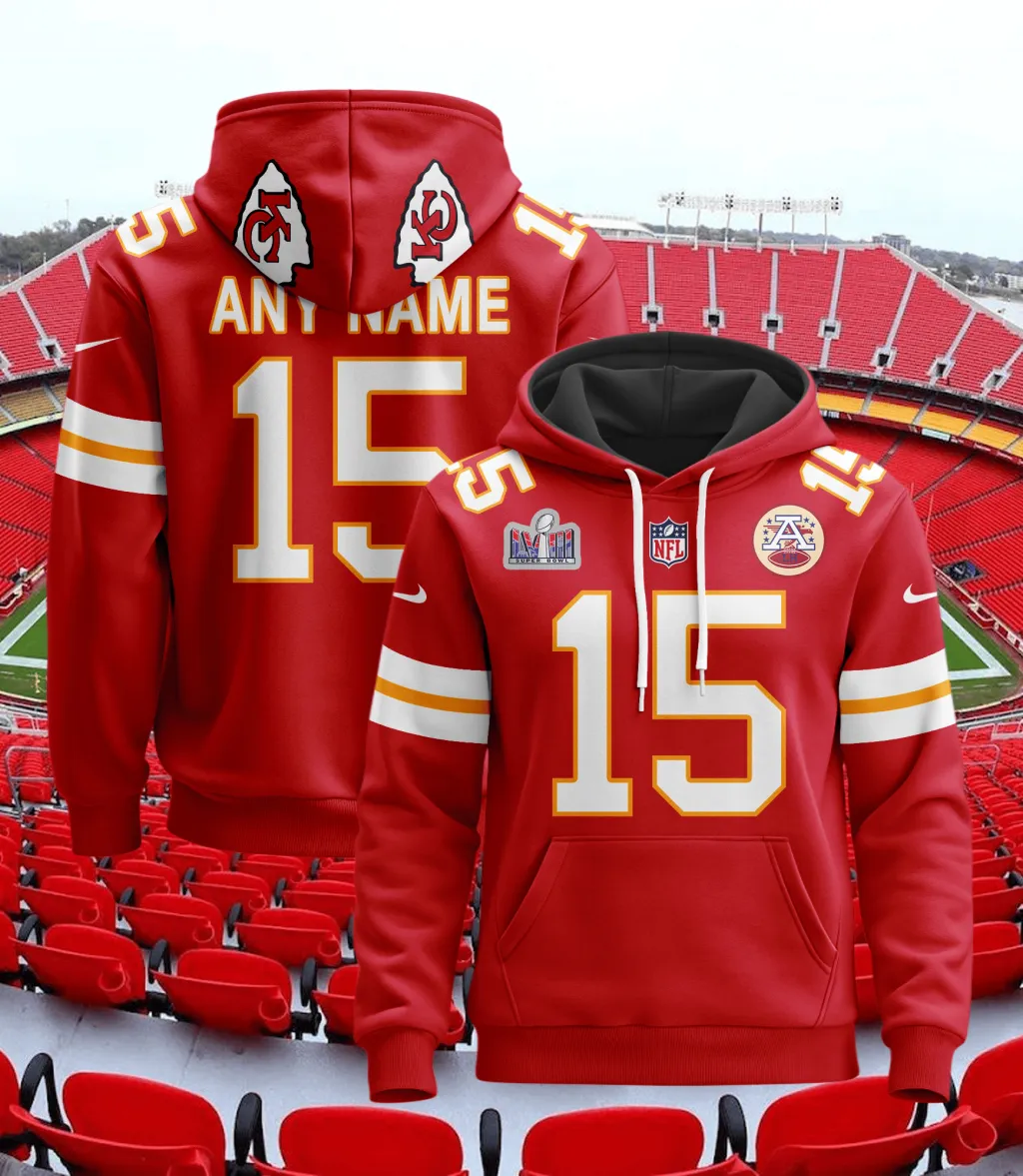 Custom Kansas City Chiefs Football Hoodie Jersey For Fans