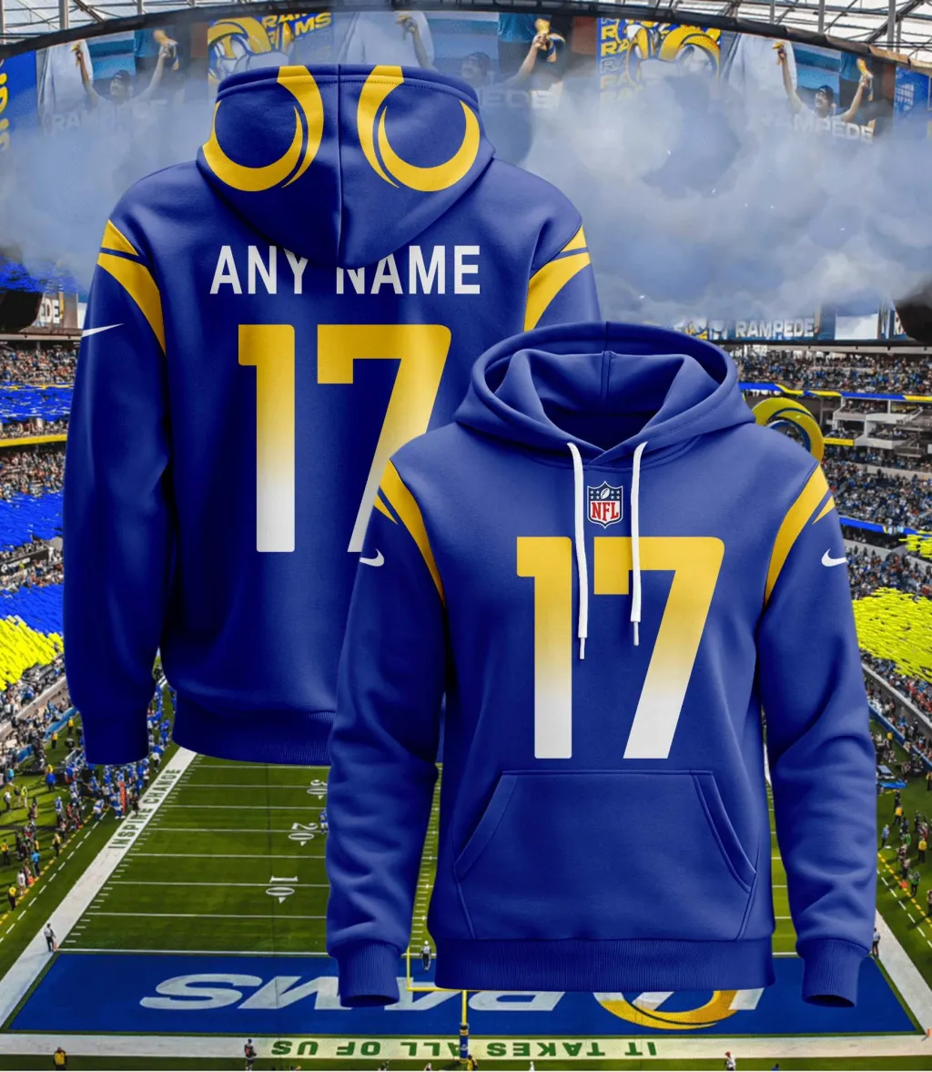 Custom Los Angeles Rams Football Hoodie Jersey For Fans