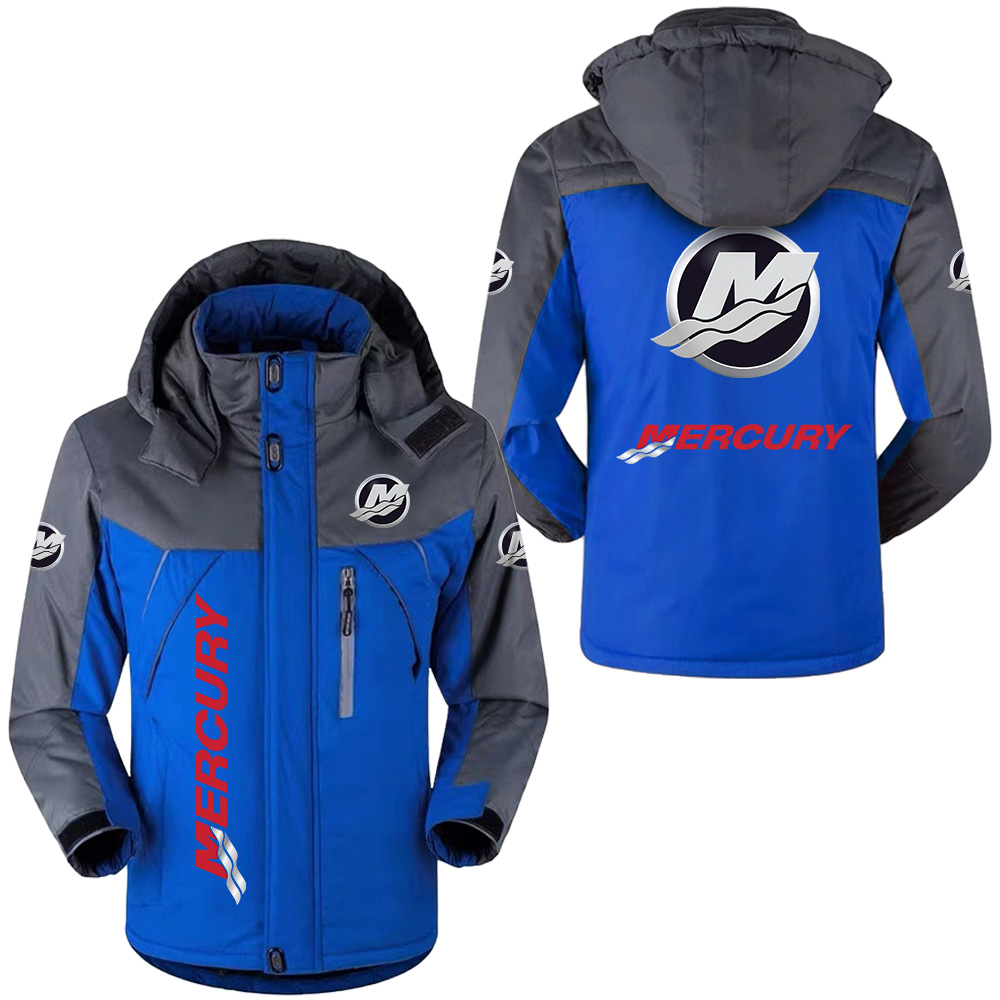 Custom Mercury Marine Windbreaker Ski Jacket With Hood And Logo