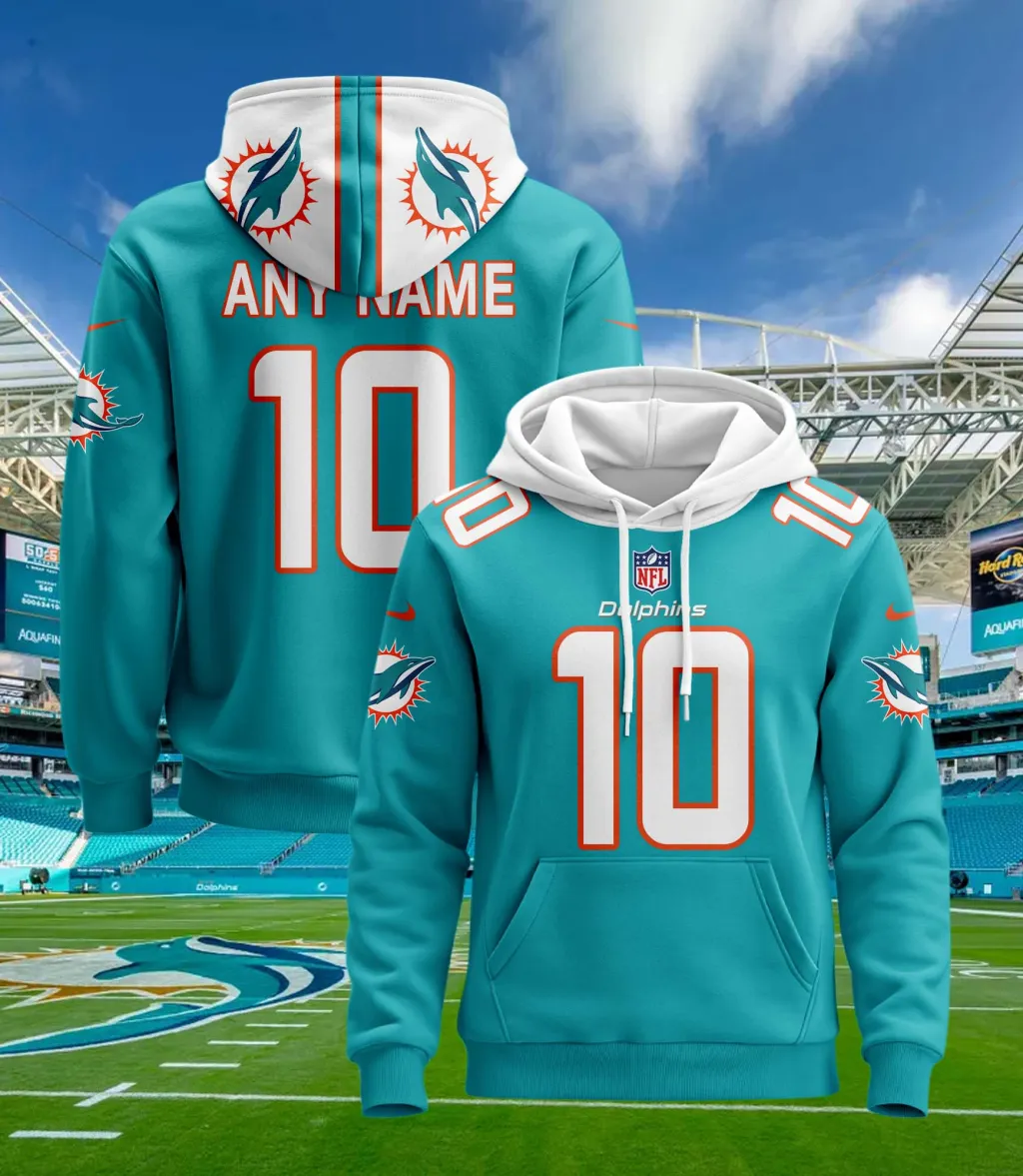 Custom Miami Dolphins Football Hoodie Jersey For Fans