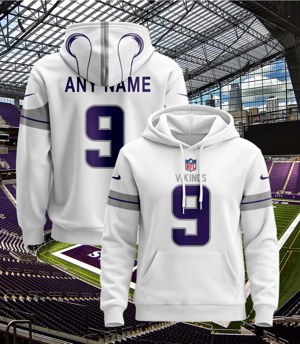 Custom Minnesota Vikings Football Hoodie Jersey – Personalized Fan Gear