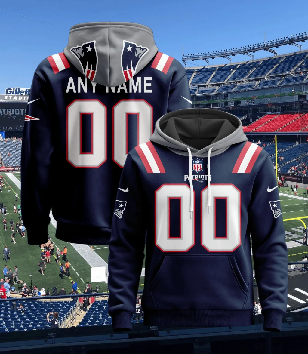 Custom New England Patriots Football Hoodie Jersey For Fans