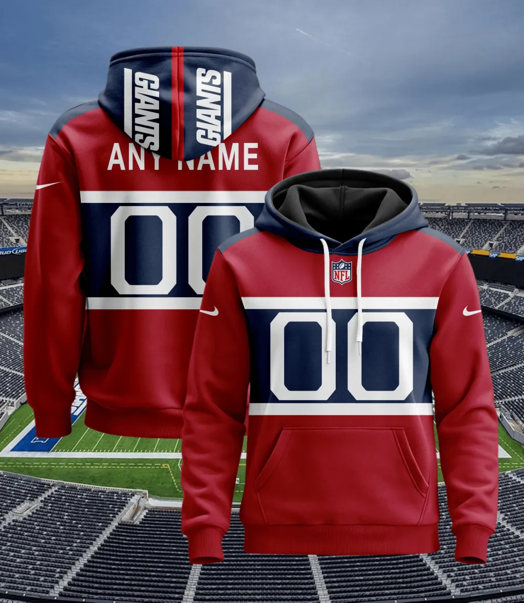 Custom New York Giants Football Hoodie Jersey For Fans