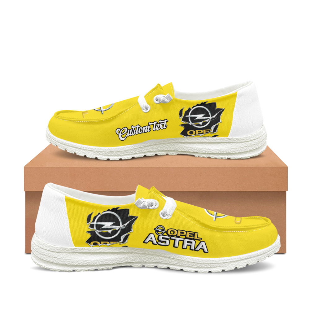 Custom Opel Astra Moccasin Slippers – Personalized Name & Logo Shoes