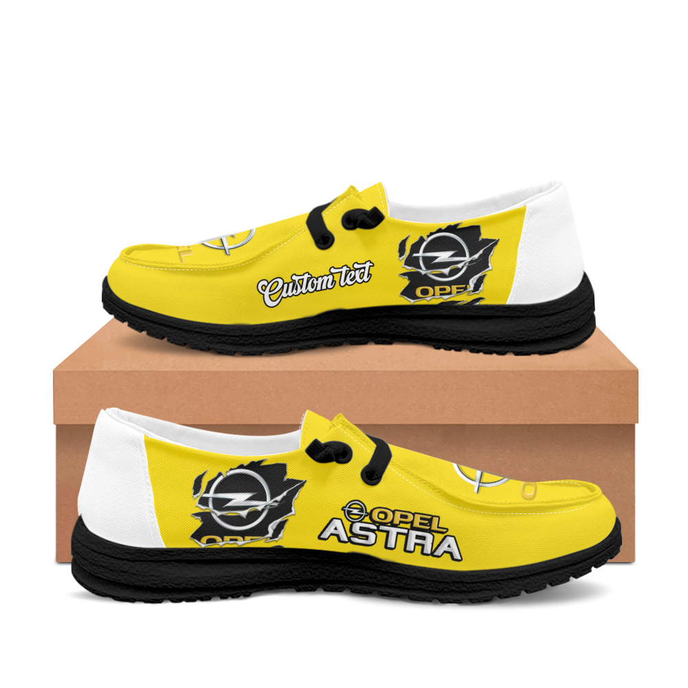 Custom Opel Astra Moccasin Slippers – Personalized Name & Logo Shoes