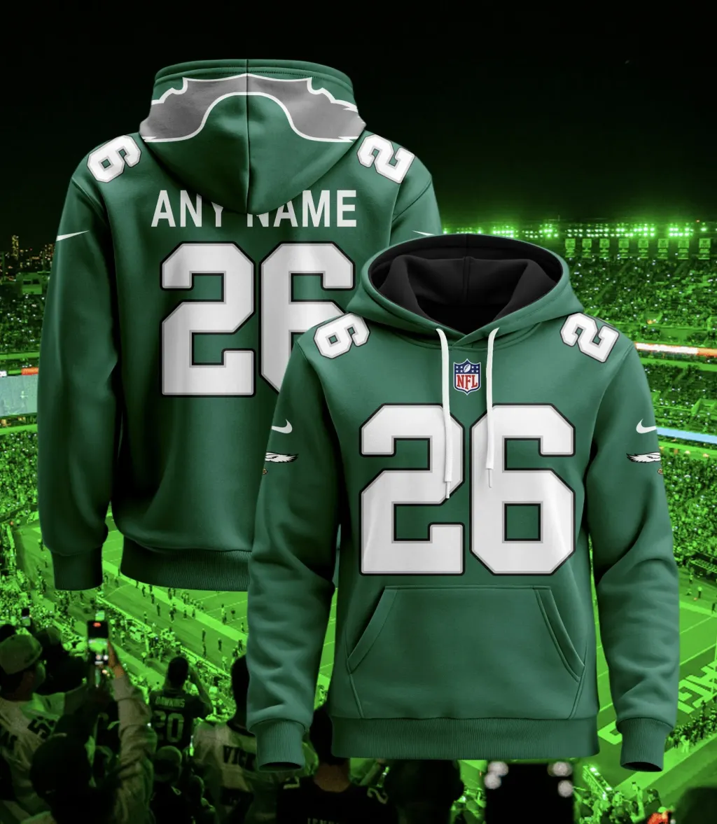 Custom Philadelphia Eagles Football Hoodie Jersey – Personalized Football Apparel