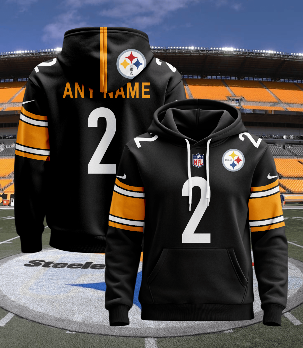 Custom Pittsburgh Steelers Football Hoodie Jersey For Fans