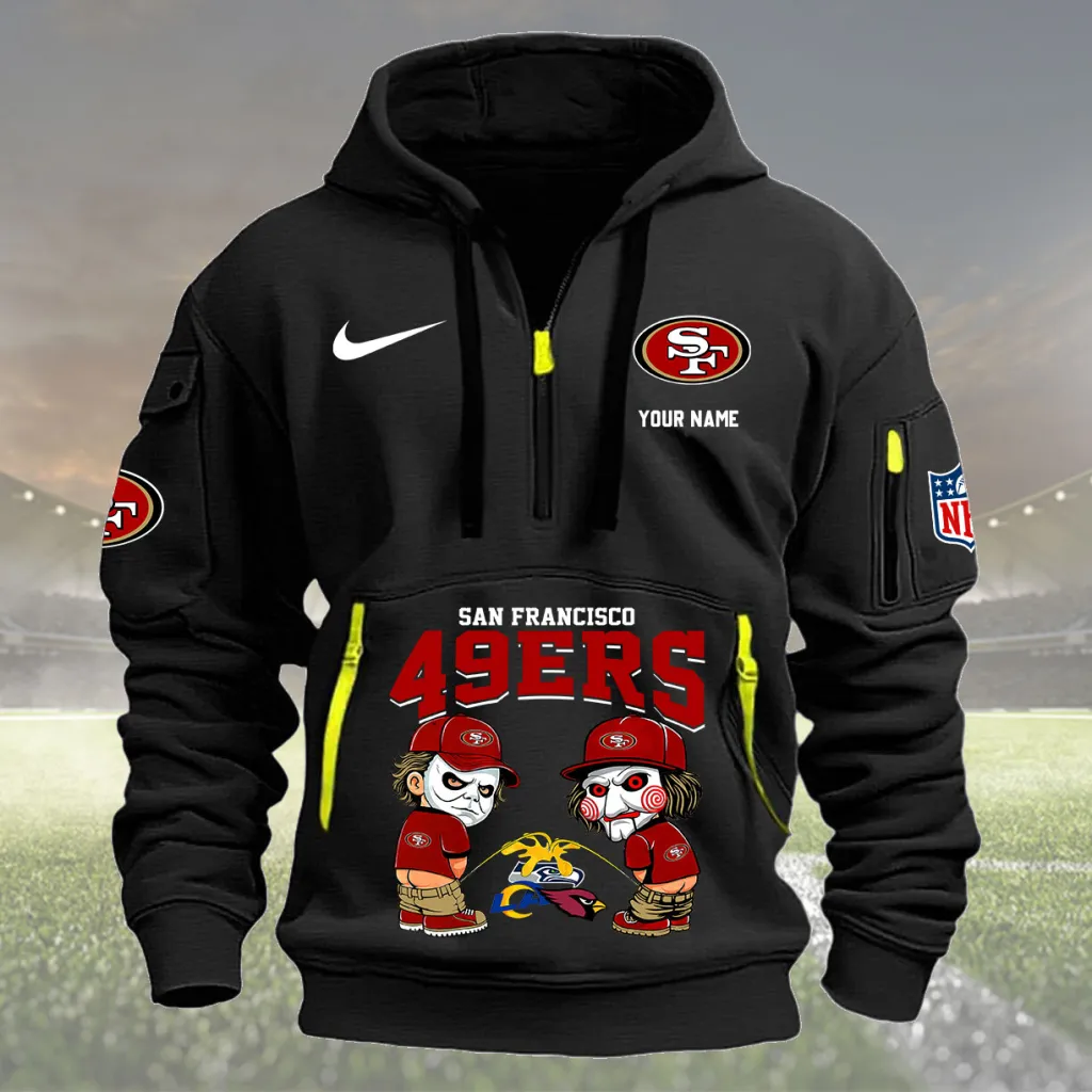 Custom Quarter Zip Hoodie For San Francisco 49Ers Fans