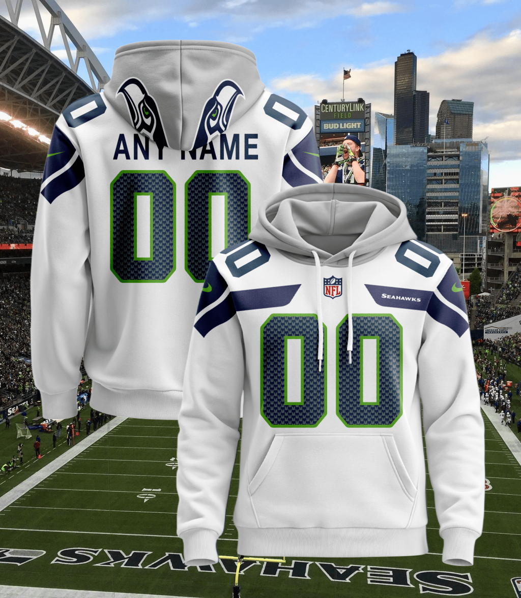 Custom Seattle Seahawks Football Hoodie Jersey For Fans