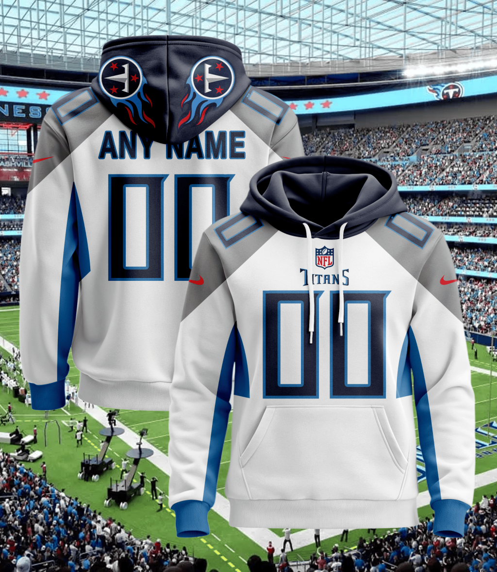 Custom Tennessee Titans Football Hoodie Jersey – Personalized Football Fan Gear