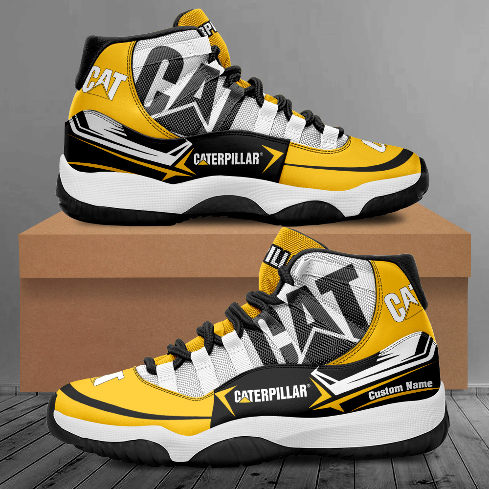 Custom Vintage Caterpillar Inc Sneakers With Any Logo Or Car Model