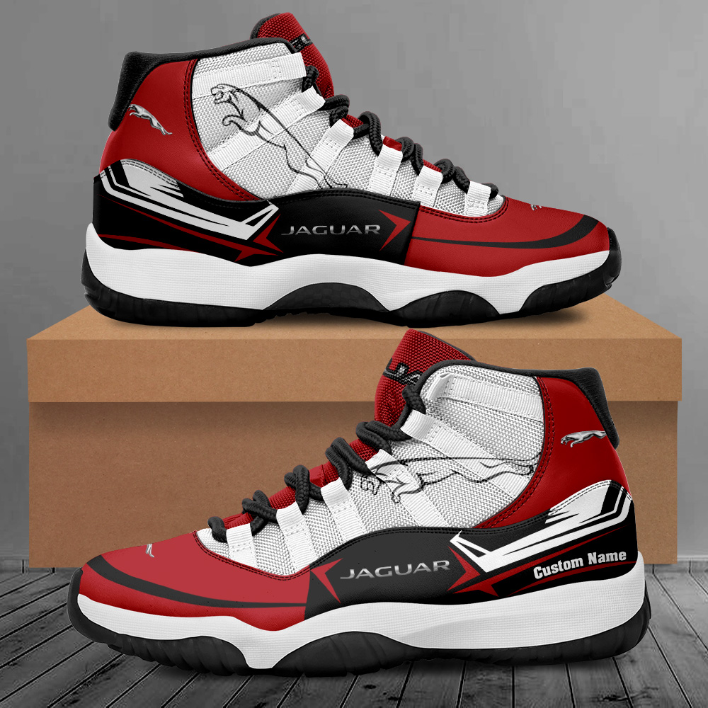 Custom Vintage Jaguar Car Sneakers – Any Logo Or Model Design