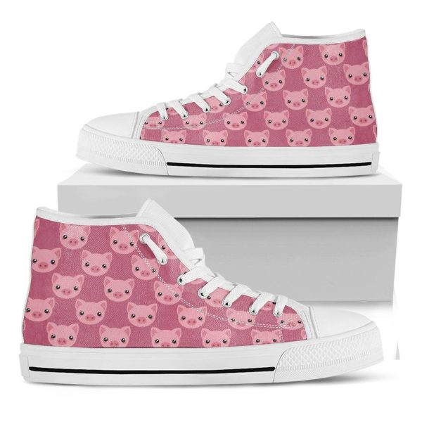 Pink Pig Pattern Canvas Shoes