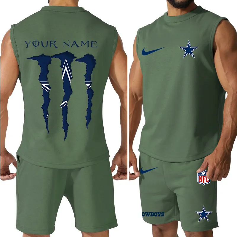 Dallas Cowboys Men’s Colorful Combo Jersey Tank Top And Shorts Set