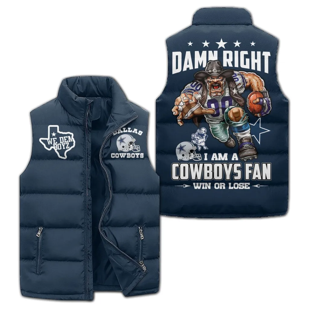 Dallas Cowboys Men’s Premium Sleeveless Puffer Vest Jacket