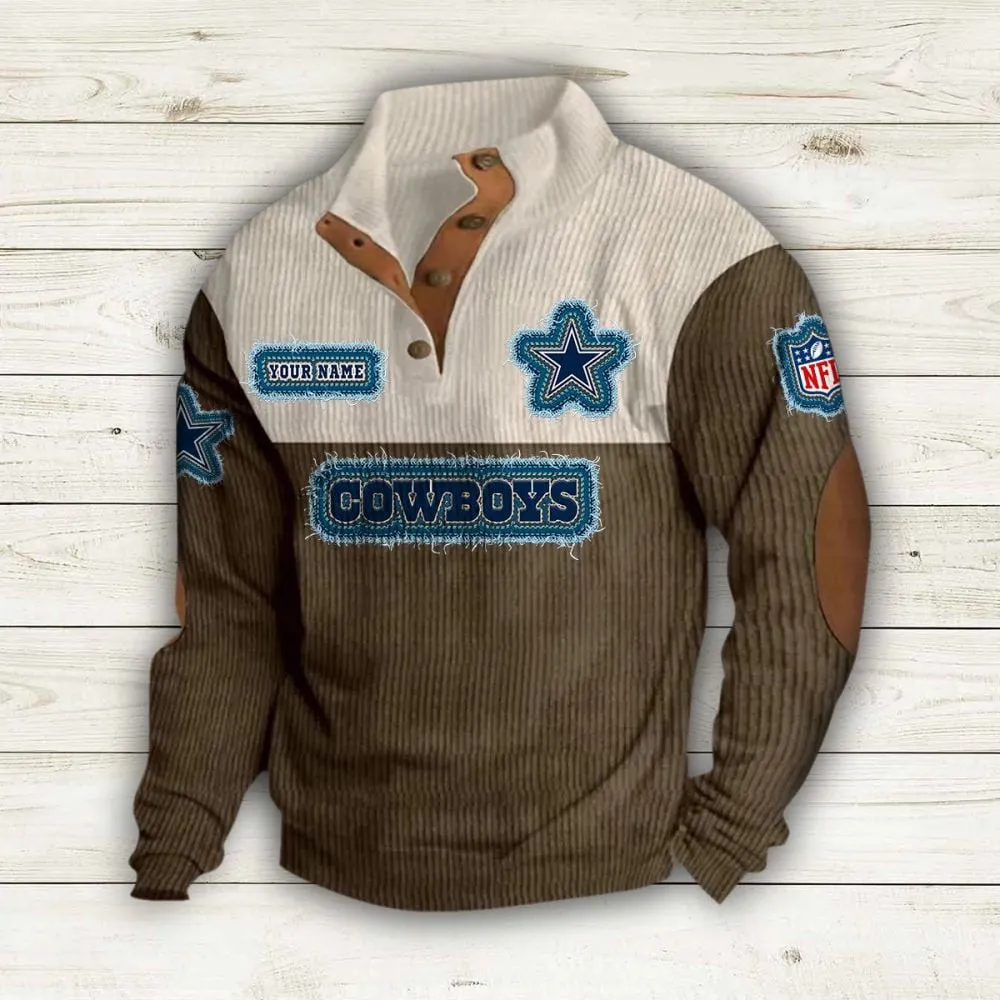 Dallas Cowboys Stand Collar Colorful Sweatshirt