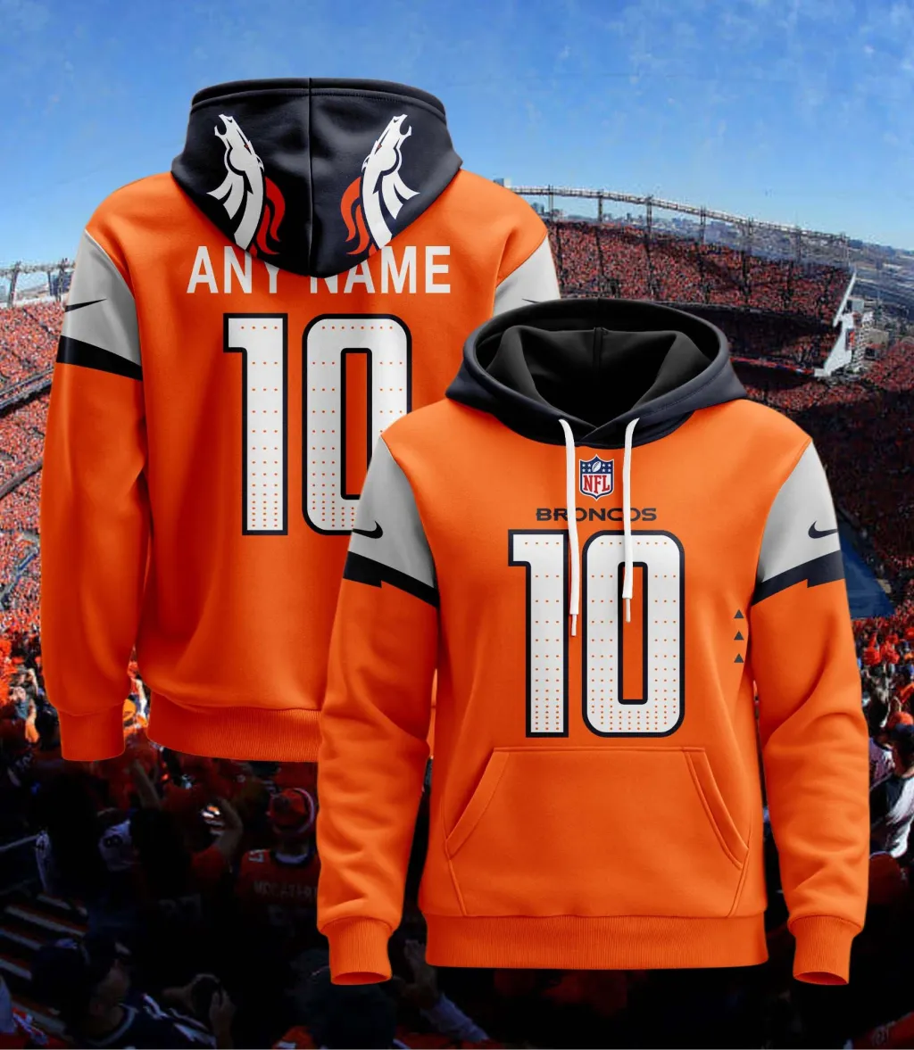 Denver Broncos Custom Football Hoodie Style Jersey