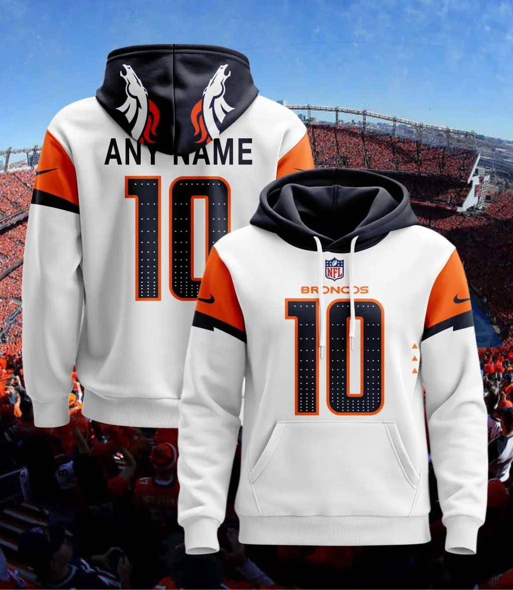 Denver Broncos Custom Football Hoodie Style Jersey