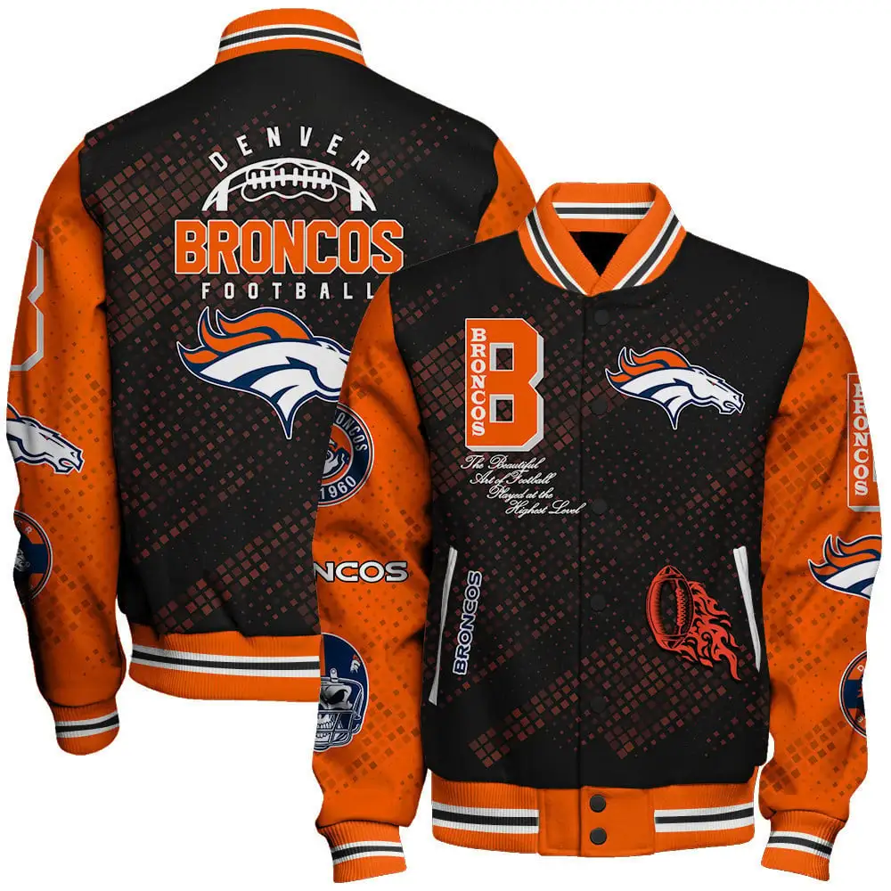 Denver Broncos Football Unisex Varsity Jacket