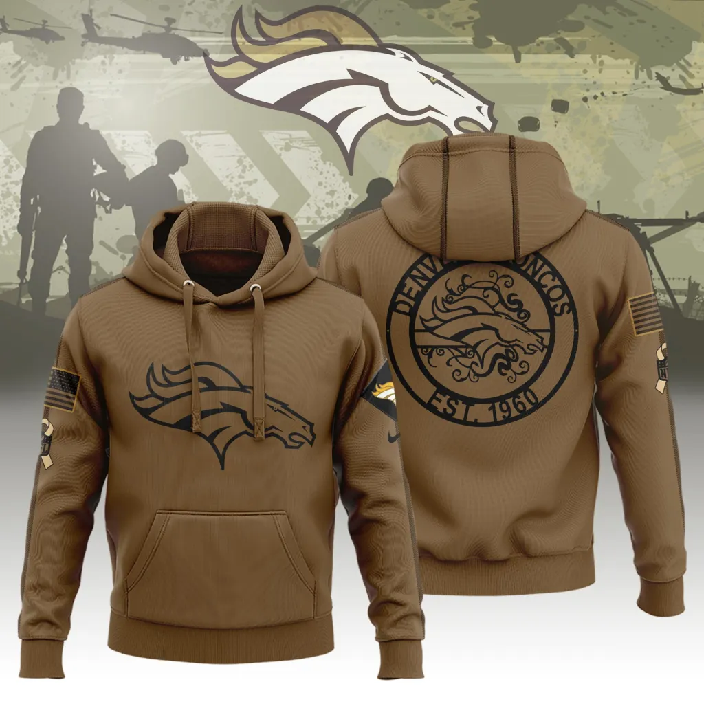 Denver Broncos Limited Edition Brown Veterans Hoodie