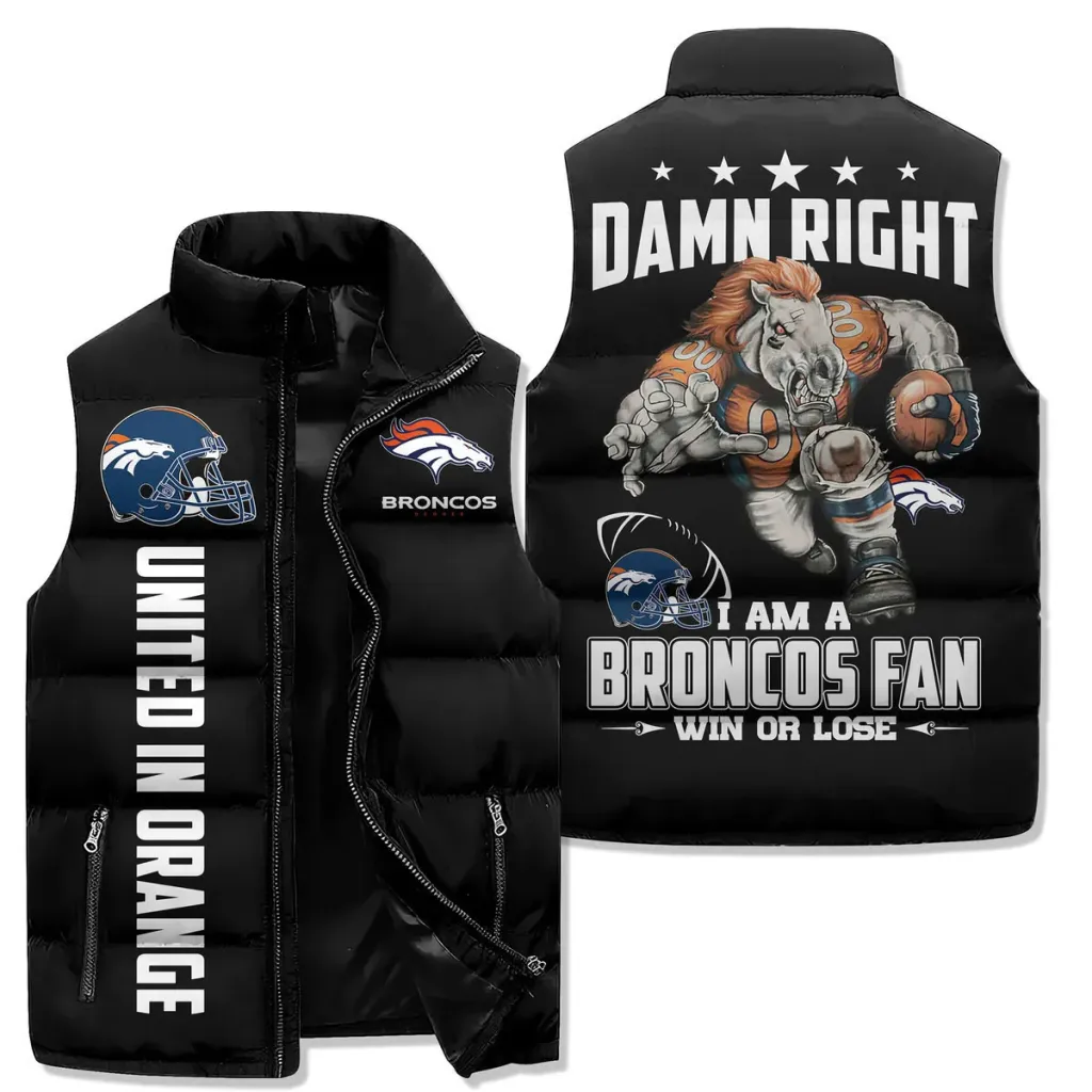 Denver Broncos Premium Sleeveless Puffer Jacket