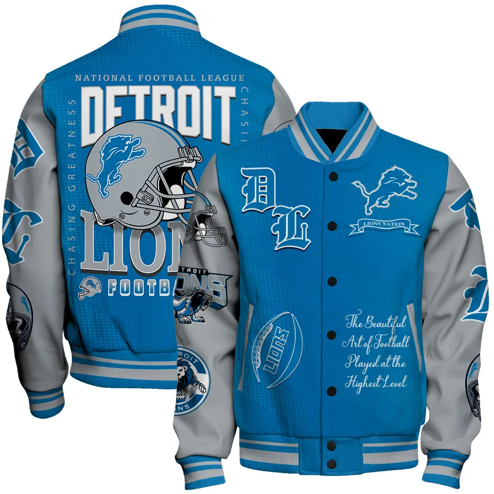 Detroit Lions Football Unisex Varsity Jacket