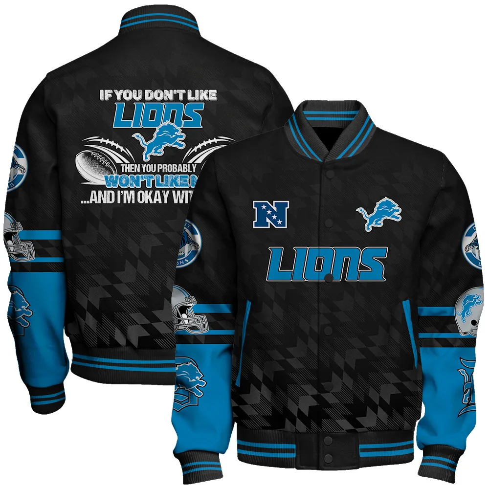 Detroit Lions Football Unisex Varsity Jacket