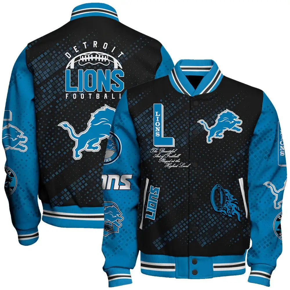 Detroit Lions Football Unisex Varsity Jacket