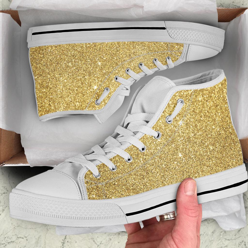 Gold Glitter Canvas Shoes