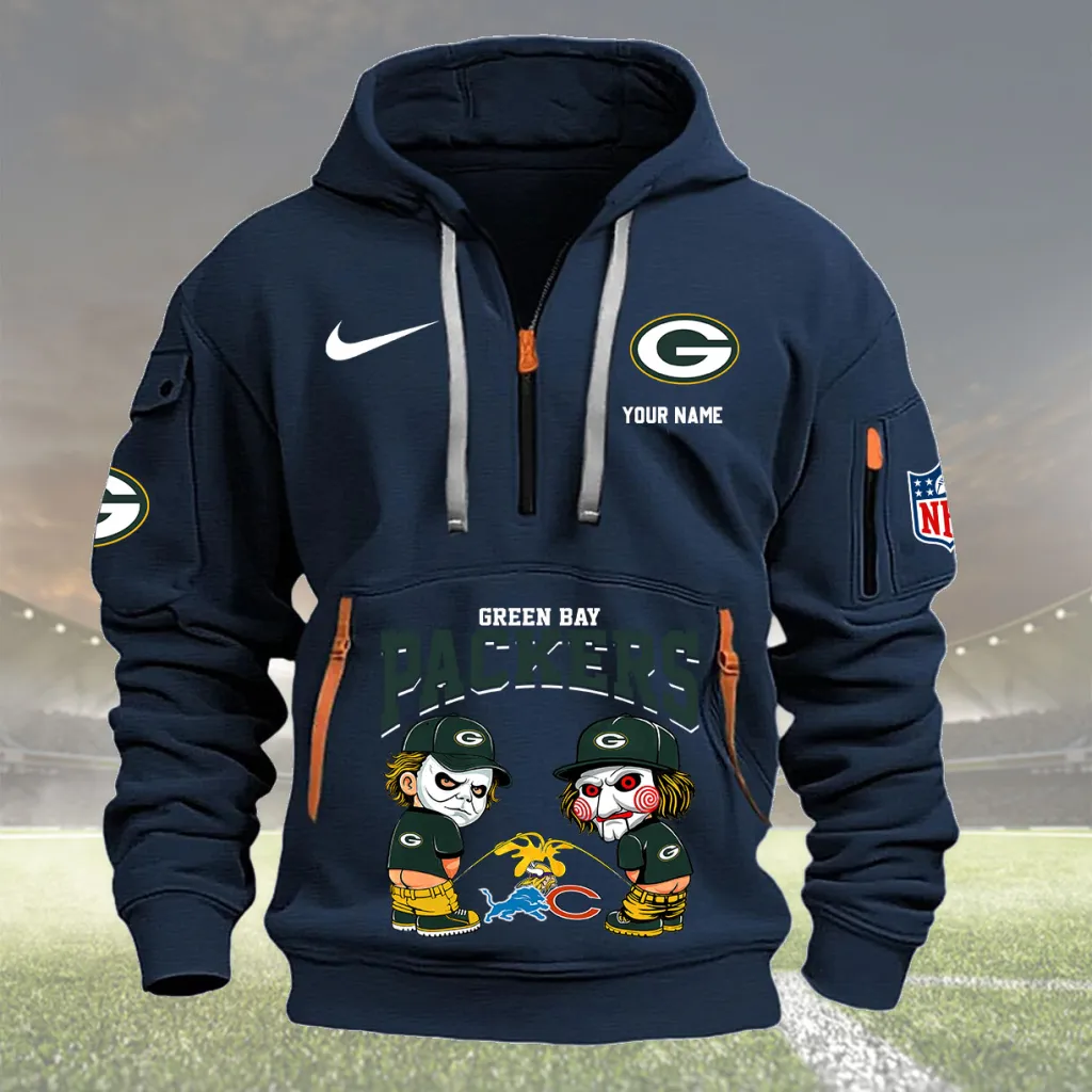 Green Bay Packers Custom Quarter Zip Hoodie New Collection