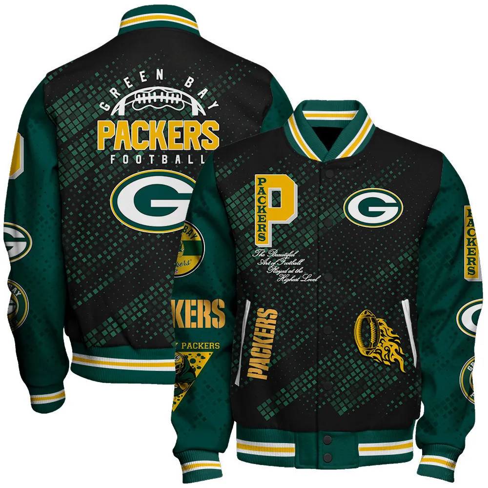 Green Bay Packers Football Unisex Varsity Jacket