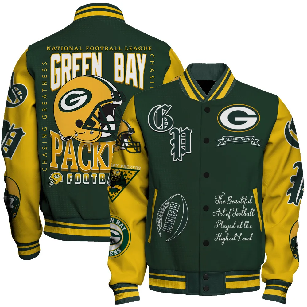 Green Bay Packers Football Unisex Varsity Jacket