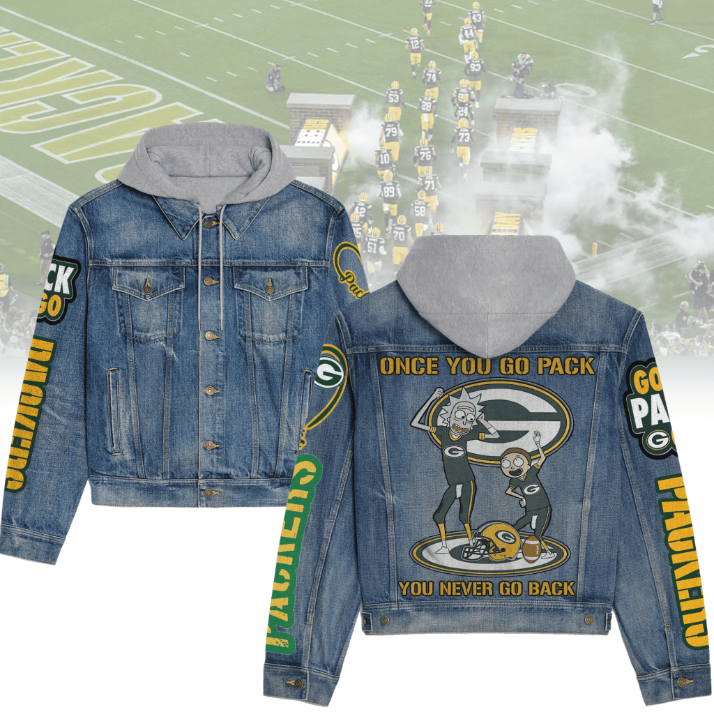 Green Bay Packers Premium Hooded Denim Jacket