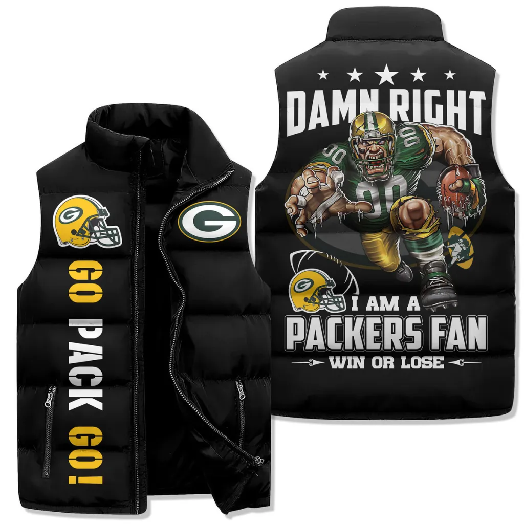 Green Bay Packers Premium Sleeveless Puffer Jacket