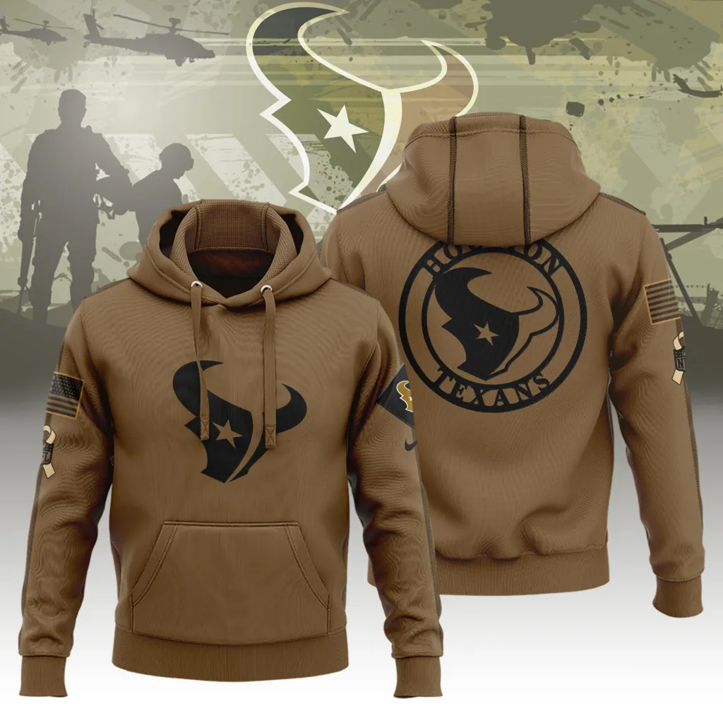 Houston Texans Limited Edition Brown Veterans Hoodie