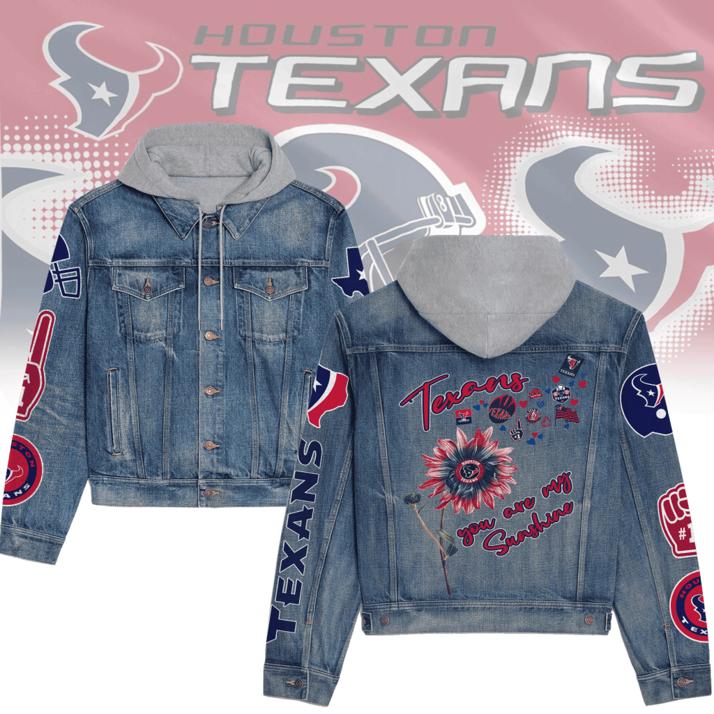 Houston Texans Premium Hooded Denim Jacket