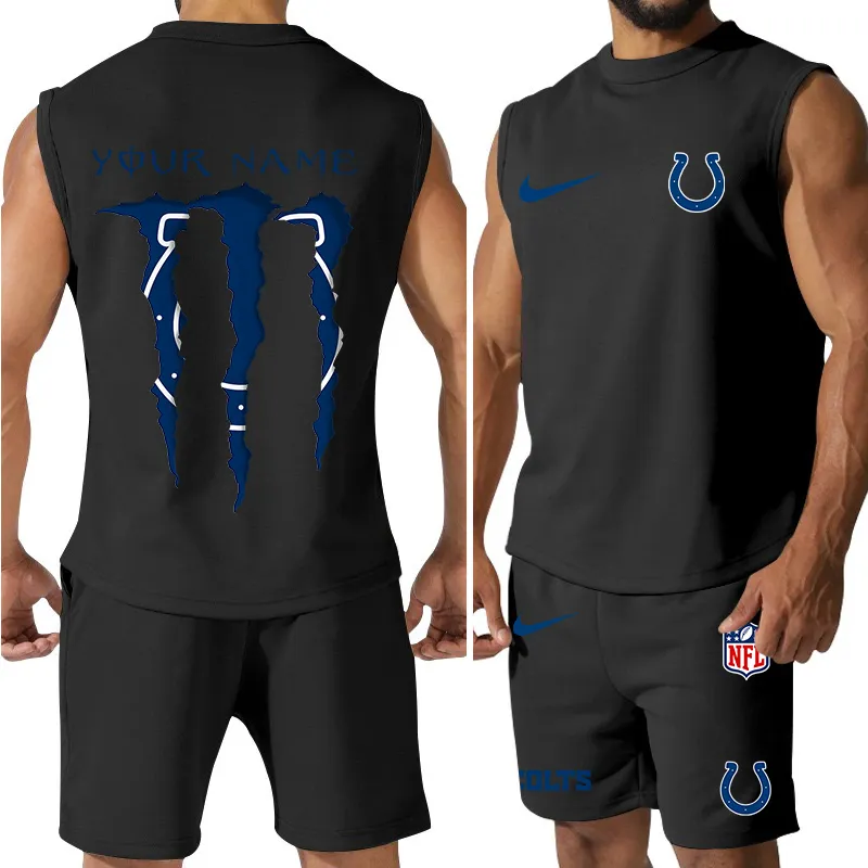 Indianapolis Colts Men’s Colorful Combo Jersey Tank Top And Shorts