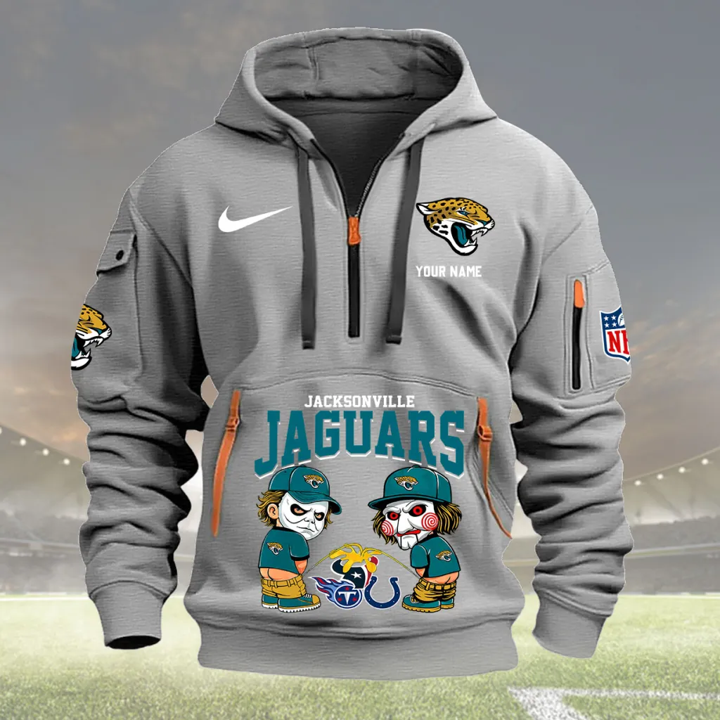 Jacksonville Jaguars Custom Quarter Zip Hoodie