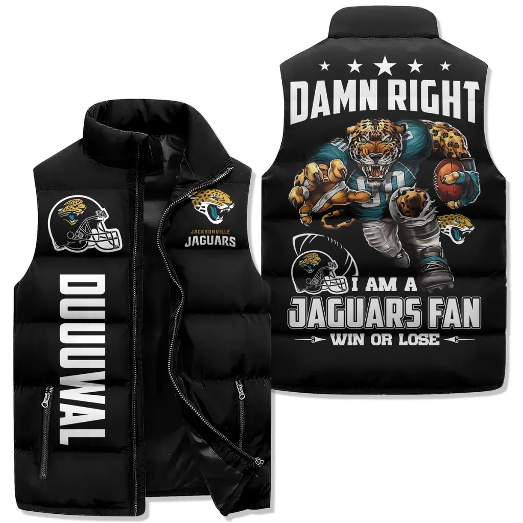 Jacksonville Jaguars Men’s Premium Sleeveless Puffer Jacket