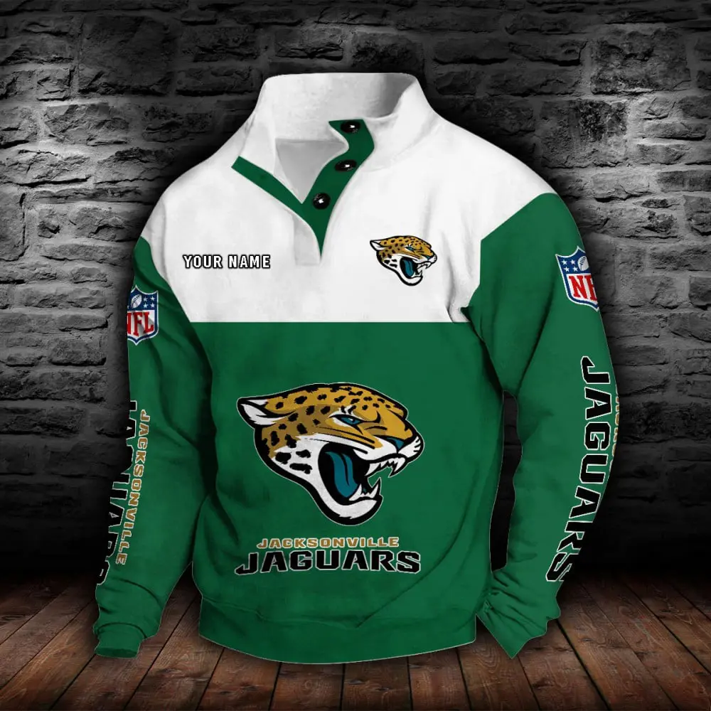 Jacksonville Jaguars Personalized Colorful Stand Collar Sweatshirt