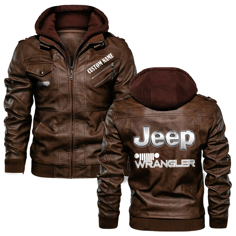 Jeep Wrangler Winter Leather Jacket – Warm Outerwear For Men