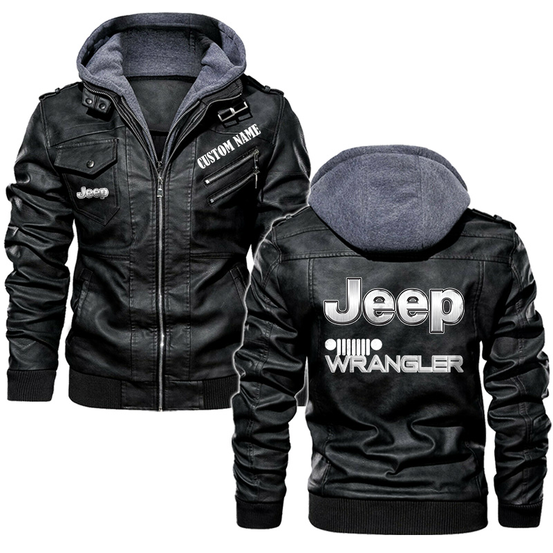 Jeep Wrangler Winter Leather Jacket – Warm Outerwear For Men