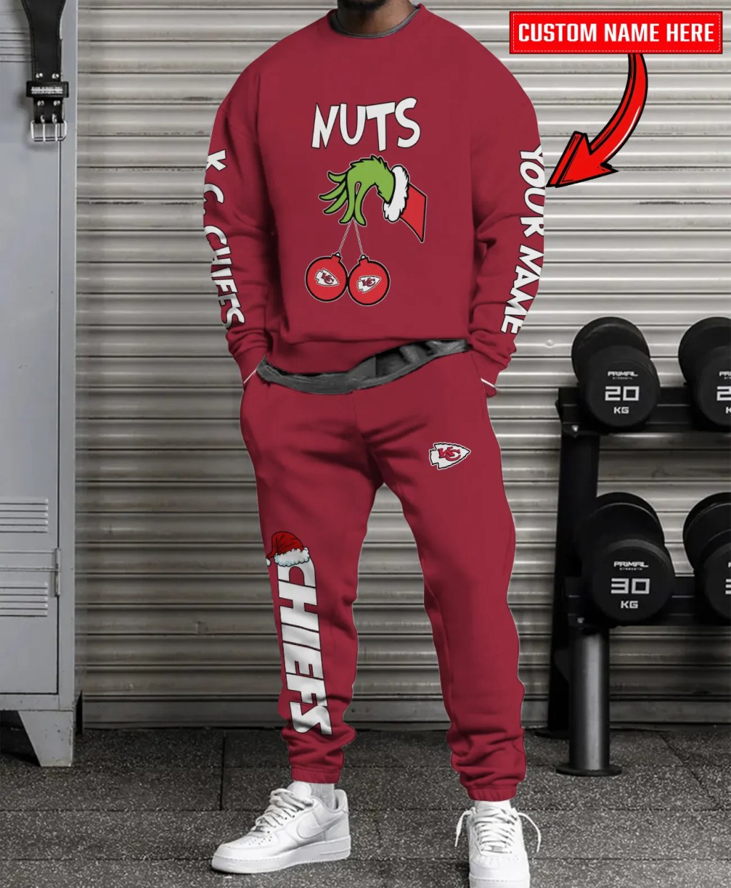 Kansas City Chiefs Christmas Collection Sweatshirt And Sweatpants Combo